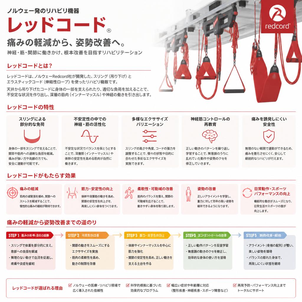 4. 最新のリハビリ機器「レッドコード」の紹介